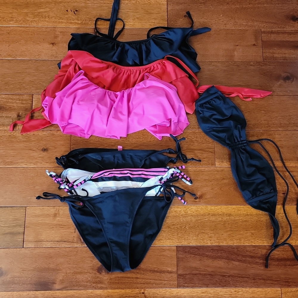 Bikini bundle 3 bottoms 4 tops